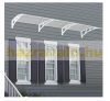 Canopy 300x60 cm white frame colorless cavity chamber polycarbonate roof sheet ZENN type canopy C type arm 