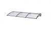 Canopy 300x60 cm black frame colorless hollow chamber polycarbonate roof sheet ZENN type canopy C type arm 