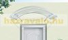 Aluminum canopy 160x120 cm with transparent solid polycarbonate (plexi) covering, eaves type I arm