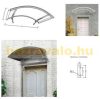 Aluminum canopy 160x120 cm with transparent solid polycarbonate (plexi) covering, eaves type I arm