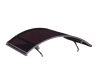 Anodized brown aluminum canopy 160x90 cm with bronze polycarbonate cover, eaves 
