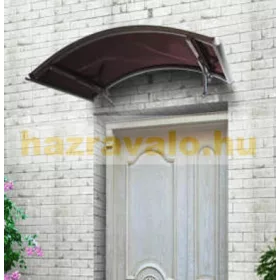  Eloxált barna alumínium előtető 160x90 cm bronz polikarbonát borítással, eresszel 