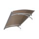 Aluminum canopy 120x90 cm with bronze polycarbonate cover, gray support, eaves