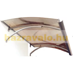 Előtető alumínium tartókar bronz polikarbonát borítással 90x120 cm