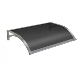 Alumínium tartókar füstös plexi borítással. Esővédő tető 120x100