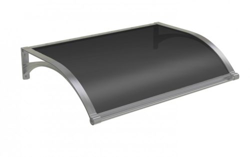 Aluminum canopy with smoky gray solid polycarbonate (plexi) covering 120x100 eaves