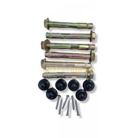   Előtetőhöz való dűbel 6 db betontipli védőtető koszorúhoz rögzítéshez M8 fekete anyatakaró kupakkal 