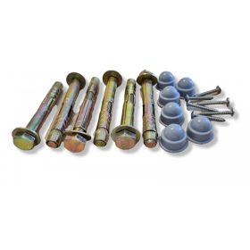   Előtetőhöz való dűbel 6 db betontipli védőtető koszorúhoz rögzítéshez M8 szürke anyatakaró kupakkal 