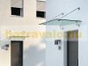 Glass canopy 150x90cm, clean modern look, with stainless brackets