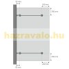 Glass canopy 150x90cm, clean modern look, with stainless brackets