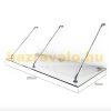 Glass canopy 200x90cm clean modern look with stainless brackets