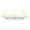 Rozsdamentes üveg féltető előtető 250x90cm letisztult modern megjelenés