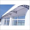 Canopy ZENN 500x100 cm black frame colorless cavity chamber polycarbonate roof sheet can also be connected to ZENN type corner canopies.