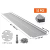 Alumínium ereszcsatorna védőrács 63,4 méter lefedésére 52 db x 1220 × 127 mm levélfogó