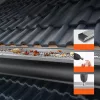 Alumínium ereszcsatorna védőrács 63,4 méter lefedésére 52 db x 1220 × 127 mm levélfogó