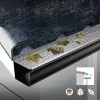 Alumínium ereszcsatorna védőrács 63,4 méter lefedésére 52 db x 1220 × 127 mm levélfogó