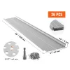Alumínium ereszcsatorna védőrács 31,7 méter lefedésére 26 db x 1220 × 127 mm levélfogó