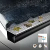 Alumínium ereszcsatorna védőrács 31,7 méter lefedésére 26 db x 1220 × 127 mm levélfogó 