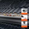 Alumínium ereszcsatorna védőrács 31,7 méter lefedésére 26 db x 1220 × 127 mm levélfogó 
