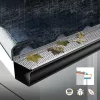 Alumínium ereszcsatorna védőrács 15,2 méter lefedésére 13 db x 1220x127 mm levélfogó