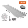 Alumínium ereszcsatorna védőrács 31,7 méter lefedésére 26 db x 1220x152 mm alumínium levélfogó