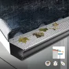 Alumínium ereszcsatorna védőrács 63,4 méter lefedésére 52 db x 1220x152 mm 