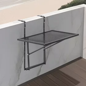   Balkonasztal 61x41 cm állítható lehajtható balkonra szerelhető asztal
