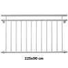 French balcony railing white powder-coated steel railing 225x90 cm