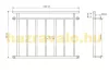 Erkélykorlát rozsdamentes franciaerkély saválló acél korlát 100x90 cm inox