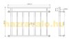 Balcony railing stainless French balcony acid-proof steel railing 100x90 cm inox