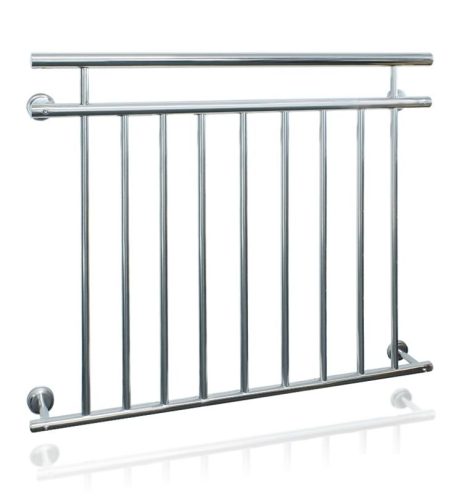 Erkélykorlát rozsdamentes franciaerkély saválló acél 128x90 cm inox