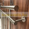 Erkélykorlát rozsdamentes franciaerkély saválló acél kapaszkodó korlát 128x90 cm inox