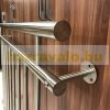 Balcony railing stainless French balcony acid-proof steel handrail 128x90 cm inox