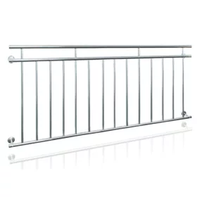   Erkélykorlát rozsdamentes franciaerkély saválló acél  184x90 cm inox