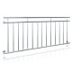 Balcony railing stainless French balcony acid-resistant steel 184x90 cm inox