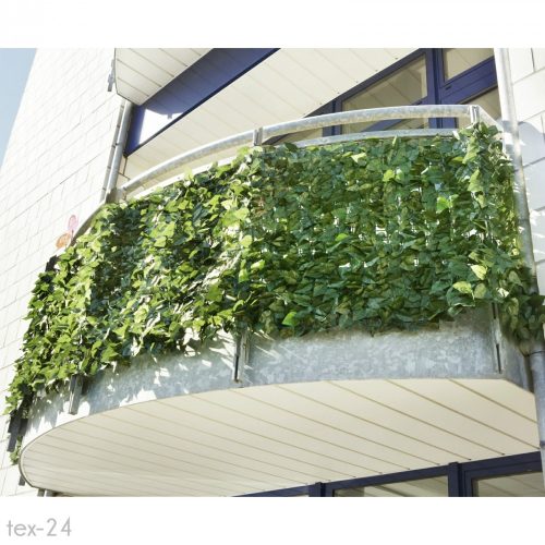 Fence cover balcony cover anti-view green artificial fence railing cover net with lifelike woven leaves 300x100 cm for fence, balcony leaf shape