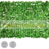 Fence cover balcony cover anti-view green artificial fence railing cover net with lifelike woven leaves 300x100 cm for fence, balcony leaf shape