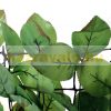 Fence cover balcony cover anti-view green artificial fence railing cover net with lifelike woven leaves 300x100 cm for fence, balcony leaf shape