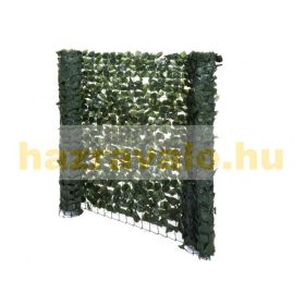 Műsövény erkélyre kerítésre belátásgátló zöld műlevelek takaró háló élethű szőtt levelekkel 300x100 