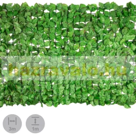  Műsövény erkélyre kerítésre belátásgátló zöld műlevelek Takaró háló élethű szőtt levelekkel 300x150 cm többszínű levél
