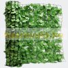 Balcony cover, fence cover anti-sight plain, green artificial hedge railing cover net with lifelike woven leaves 300x150 cm for fences, balconies, leaf shape