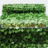 Balcony cover, fence cover anti-sight plain, green artificial fence railing cover net with lifelike woven leaves 300x100 cm for fences, balconies, leaf shape