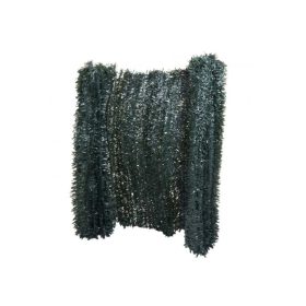 Műsövény erkélyre kerítésre belátásgátló sötétzöld fenyő hatású mű tűlevelek takaró háló élethű