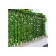 Plastic hedge for balcony fence anti-sight 300x150 cm light green artificial leaves covering net lifelike 