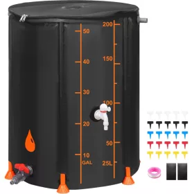   Hordozható esővíztartály 201 liter összecsukható PVC víztartály esővízgyűjtő hordó 