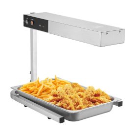   Rozsdamentes acél ételmelegítő 750W állítható magasság, többféle szerelési lehetőség