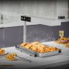 Rozsdamentes acél ételmelegítő 750W állítható magasság, többféle szerelési lehetőség
