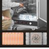 16 szintes ételmelegítő szekrény 1800W, rozsdamentes acél ételmelegítő szekrény víztálcával