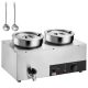 Rozsdamentes acél büfémelegítő 1200W 2x8,1 liter ételmelegítő edény Ø180xØ240x220 mm levesestál