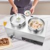 Rozsdamentes acél büfémelegítő 1200W 2x8,1 liter ételmelegítő edény Ø180xØ240x220 mm levesestál